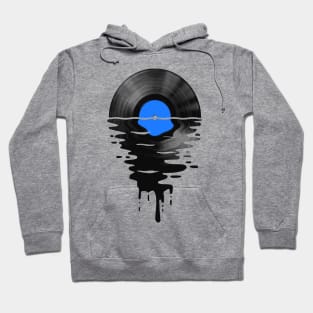 Vinyl LP Music Record Sunset Blue Hoodie